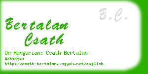 bertalan csath business card